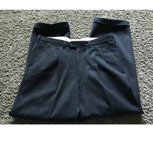 Trouser Pants Lessona Winterclass Black Wool Italy